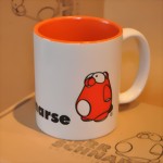 sch�ne schnarse-original-bechertasse, rotorange