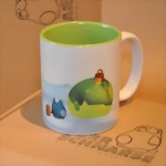 sch�ne weihnachtsbechertasse, gr�nlich