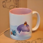 sch�ne weihnachtsbechertasse, rosa