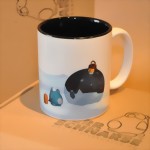 sch�ne weihnachtsbechertasse, dunkelschwarz